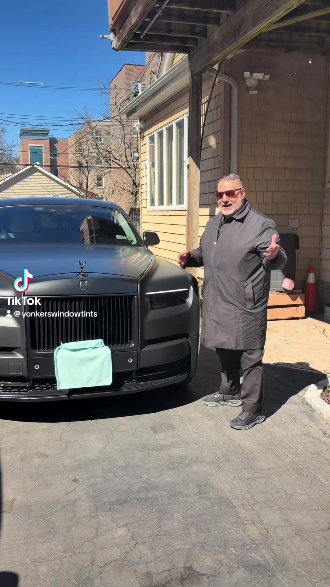 Matte Rolls-Royce serviced by Yonkers Window Tints